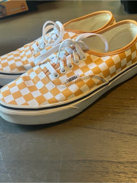 Vans Shoes - Vans Yellow & White Checkerboard Low-Top Sneakers